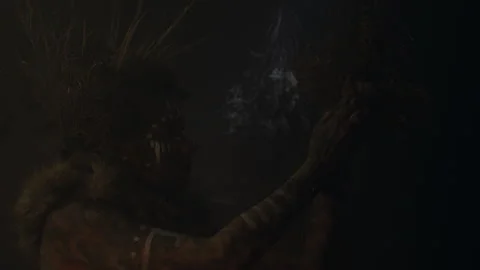 Closeup shot of a voodoo witch using her magic Stock Footage 259863148