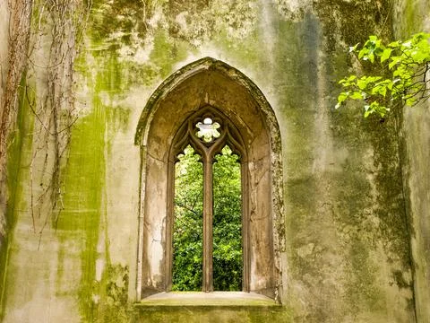 Closeup shot of a window inside the Val de Grasse church in Paris Stock Photos