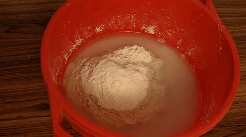 Closeup shot worker mix cement Stock Footage 65287494