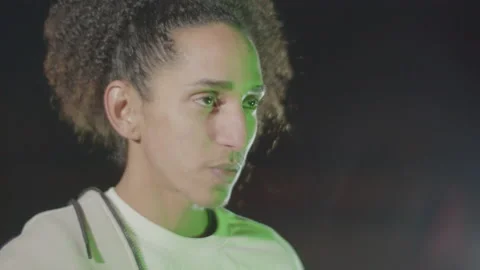 Closeup shot of young mans face outdoors in late evening Stock-Footage 232424337