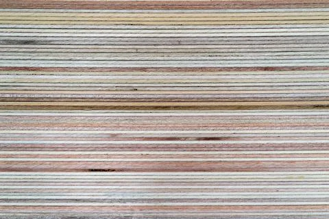 Closeup side of Plywood stack.. Stock Photos