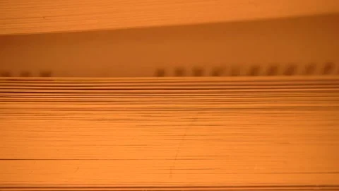 Closeup side view book sheets. Flipping the pages of an old book Stock Footage 236248194