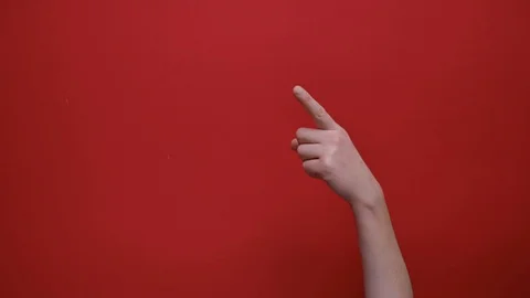 Closeup side view of unrecognizable female makes thumb up gesture. Stock Footage 119779385