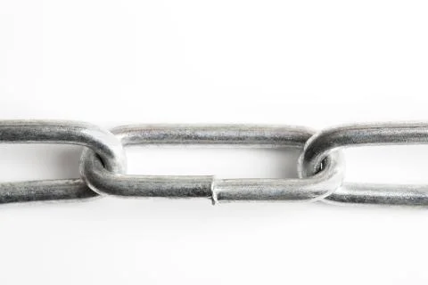 Closeup of silver chains Stock Photos