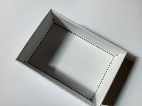 Closeup of simple plain carton packaging. Фото