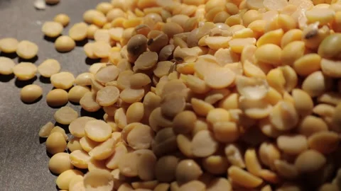 Closeup of sliced soybeans seed Stock Footage 291046164