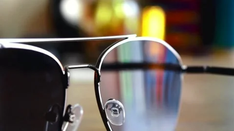Closeup slider view of a sunglasses 動画素材 137029722