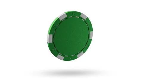 Closeup. Slow motion. Isolated. Loop video. Green screen. Levitation green poker Stock Footage 191624715
