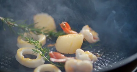 Closeup Slow Motion The Making of Risotto Video stock 107182416