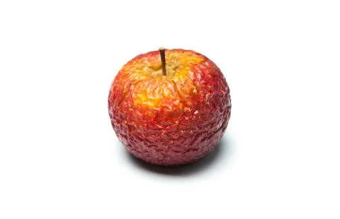 Closeup of a sluggish apple Stock Photos