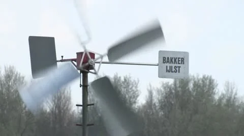 Closeup small windmill Stockbeeldmateriaal 10909604