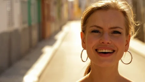 Closeup smile Video stock 107011927