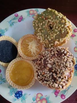 Closeup of snacks on the plate Foto stock
