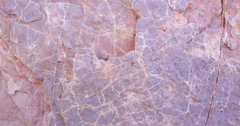 Closeup snake-skin like pattern of multi pink color on surface of smooth stone Video stock 316976638