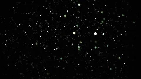 Closeup of snow falling down. Variation 2 Stock Footage 268012388