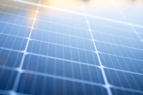 Closeup of solar panels with some reflections Stock Photos