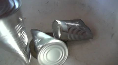 Closeup of sorting cans for recycling and making extra cash Stock Footage 46523591