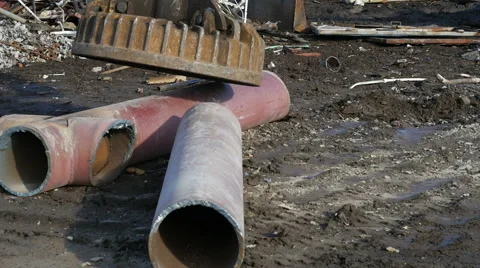 Closeup of sorting scrap metal Video stock 57231444