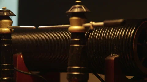 Closeup of a spark gap transmitter sending SOS Stock Footage 314913064