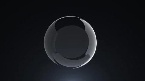 Closeup Sphere water bubble Floating in zero gravity, 4k seamless loop animation Stock Footage 336762022