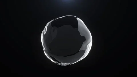 Closeup Sphere water bubble Floating in zero gravity. Stock Footage 336762038
