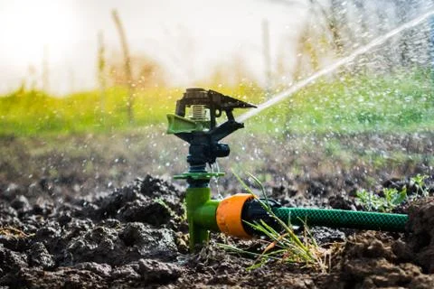 Closeup of sprinkler Stock Photos