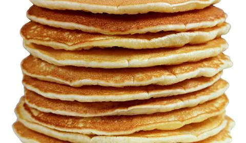 Closeup a stack of tasty homemade plain pancakes for background or wallpaper 스톡 사진