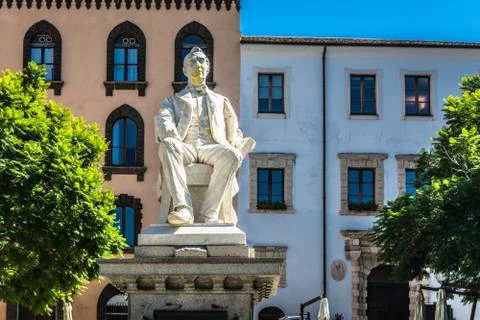Closeup of statue in the square Stock Photos