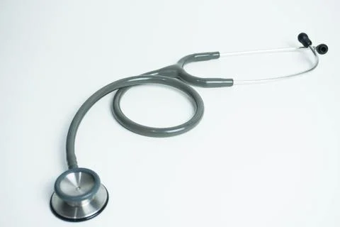 Closeup Stethoscope isolated on white background. Medical tool. Health care.. Stock-Fotos