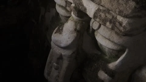 Closeup of a stone face Stock Footage 270199478