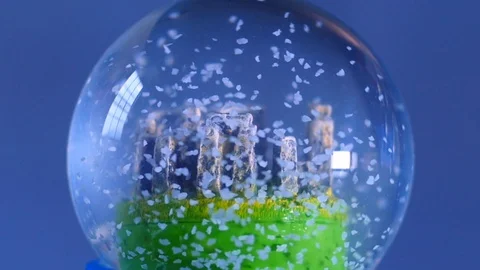 Closeup of Stonehenge snowglobe. Stock Footage 88330463