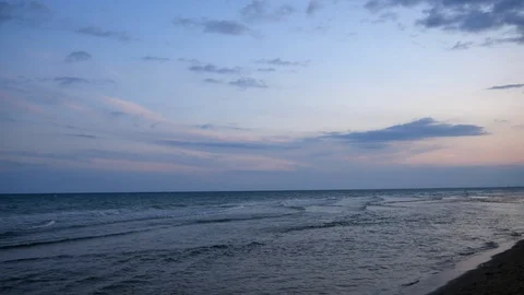 Closeup of a stony beach at evening Stock Footage 90318482