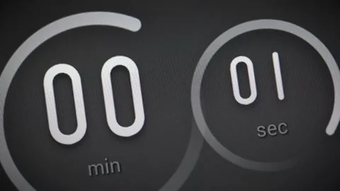 Closeup of stopwatch on the smartphone screen Video stock 86270680