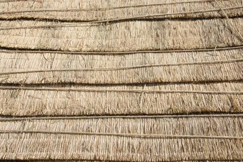 Closeup of straw mat Stock Photos