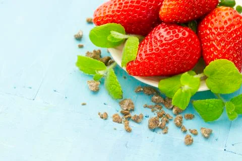 Closeup of strawberries Stock Photos