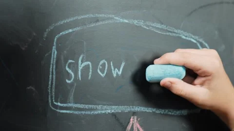 Closeup of student or boy writing engineering prompt on blackboard. Erudition. Vídeo Stock 280322041
