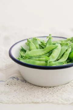 Closeup of sugar snaps Stock Photos
