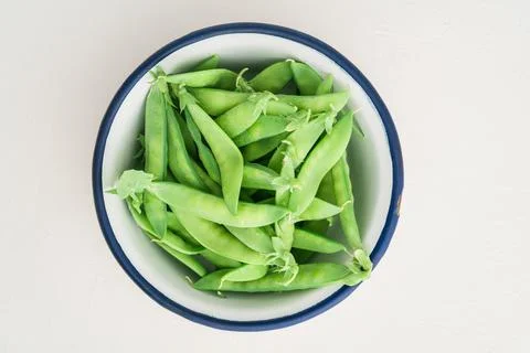 Closeup of sugar snaps Stock Photos