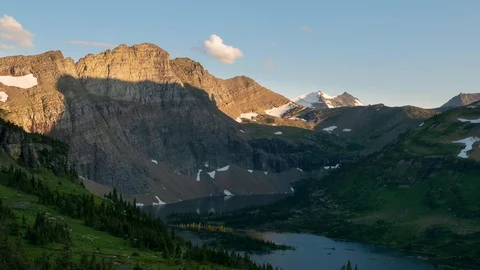Closeup Sunset Time Lapse at Hidden Lake Overlook Stock Footage 121985425