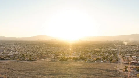 Closeup of a Sunset Time Lapse of the Las Vegas Strip in 4k Stock Footage 87258474