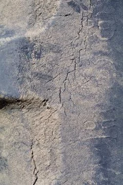 Closeup of surface of a large old tractor tire Stock Photos