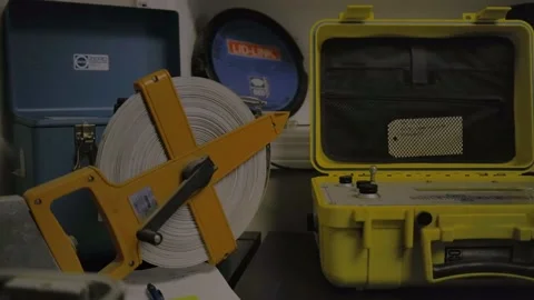 Closeup Survey Equipment Stock Footage 201964843