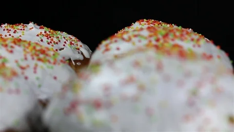Closeup of sweet Easter cake with changing focus Video stock 74726318