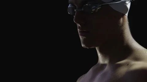 Closeup of swimmer Stock-Footage 80133442