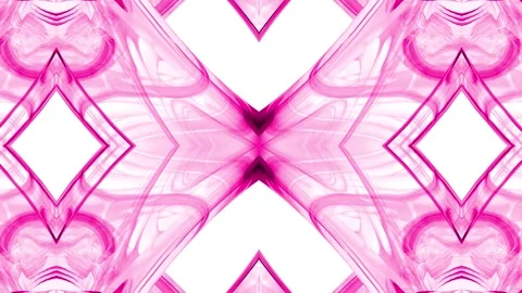 Closeup of a Symmetrical Pink Glass Pattern with Clean Reflections, 3D Animation Stock Footage 317335160