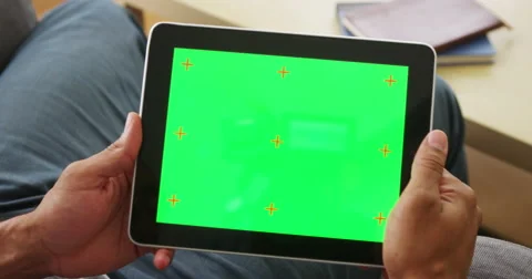 Closeup of tablet with greenscreen Stock-Footage 44499123