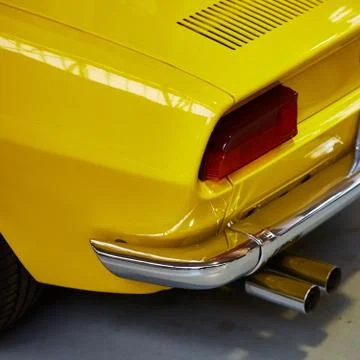 Closeup of the tail lights of a classic 스톡 사진