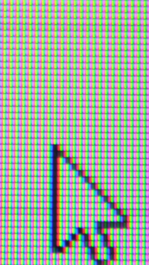 A CloseUp of Text Displayed on a Digital Screen Featuring a Pixelation Effect Stock Footage 306274519