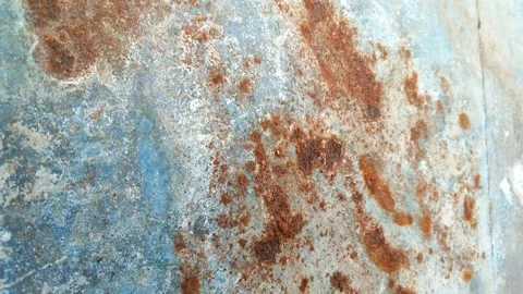 Closeup texture of rusty blue painted metal sheet 스톡 동영상 326177316