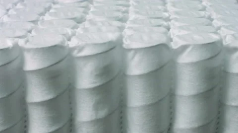 Closeup texture of spring units for making mattresses Stock Footage 66005944